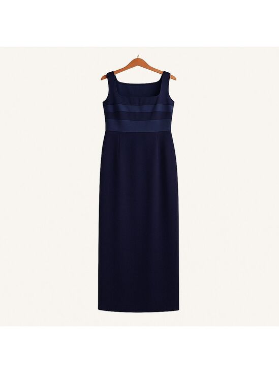 Jones New York Dresses & Skirts - Jones New York Evening Navy Maxi Dress Size 10 Satin Band Classic Elegant